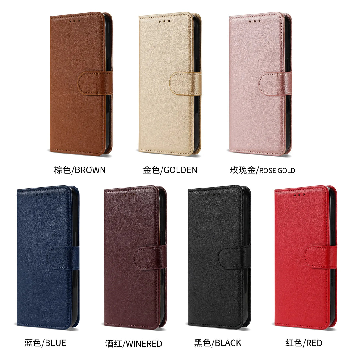 Flip Portemonnee Hoesje met Kaarthouder Magnetische Sluiting Handige Polsband Smartphone Bescherming | Sulvida