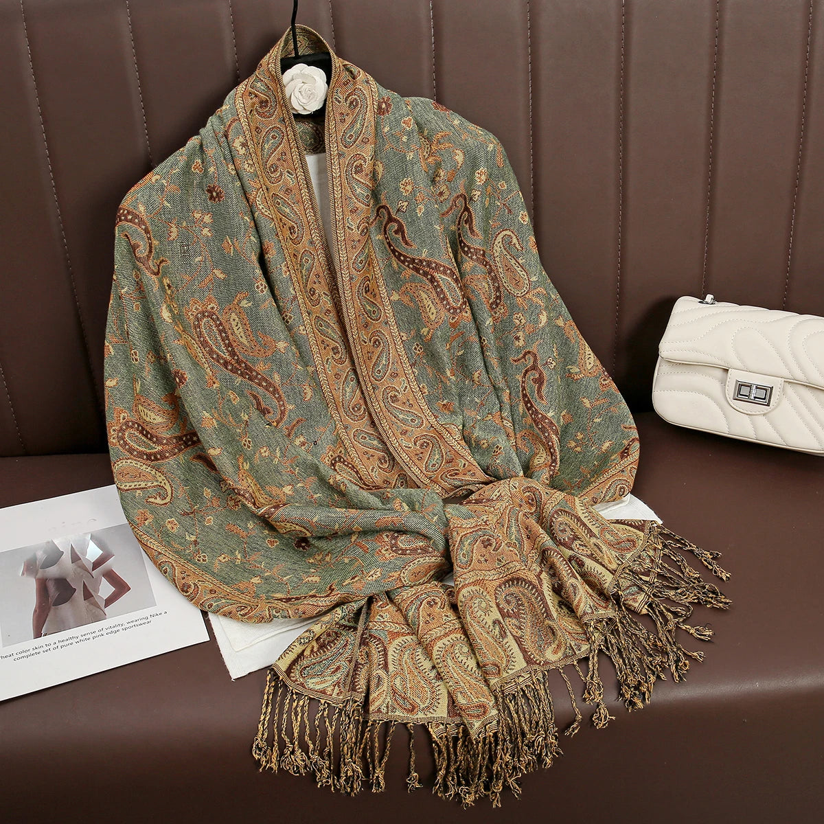 Kasjmier-gevoel Dames Sjaal 70×190 cm Polyester Warme Herfst Winter Omslagdoek Fashion Stola Accessoire | Sulvida