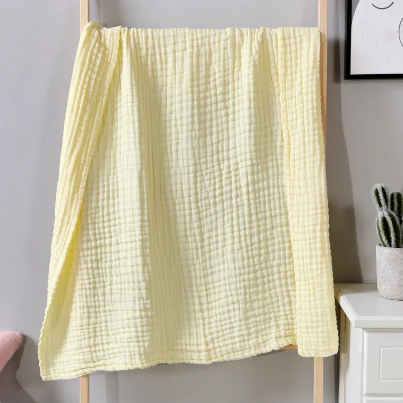 Plaid en coton, couverture en mousseline à 6 épaisseurs, été hiver, jeté de canapé ou de lit, respirant, léger, linge de lit pour le salon | Sulvida
