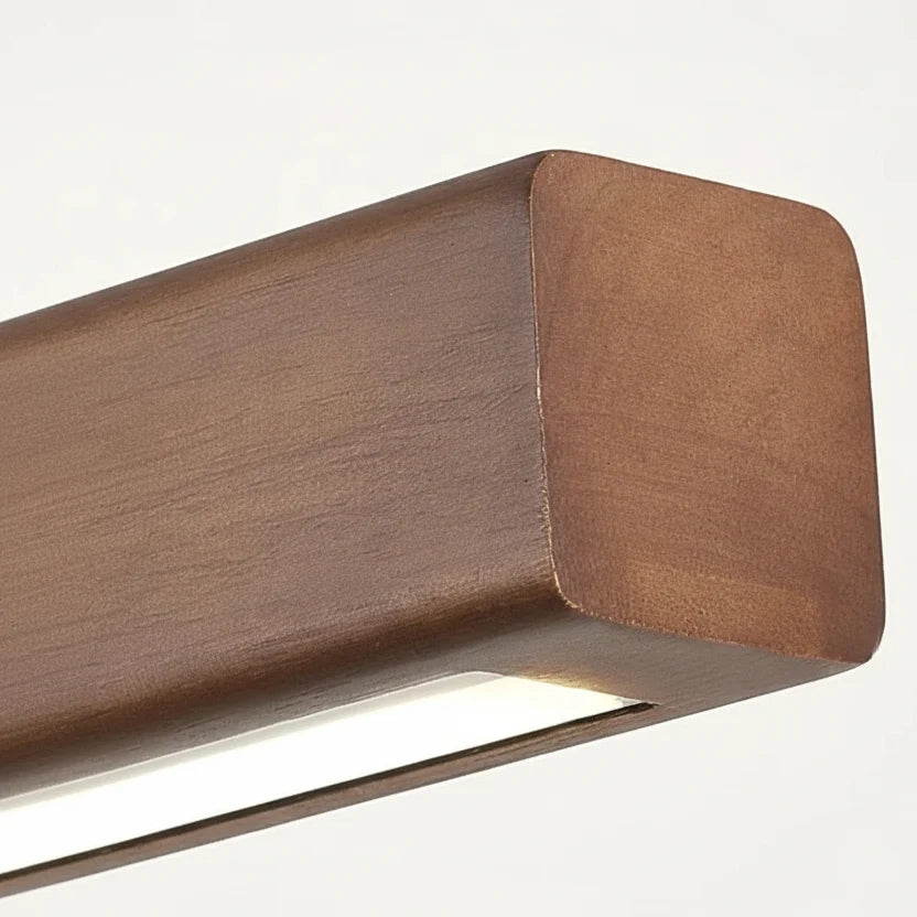 Lineaire Houten Hanglamp met LED-verlichting voor Eettafel Woonkamer Eetkamer Slaapkamer Modern Strak Design | Sulvida