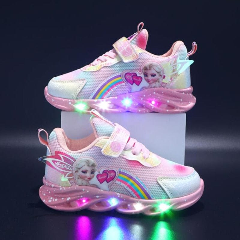 LED Kinder Sneakers met Verlichte Zool – Glitter Sportschoenen voor Meisjes met Bewegingssensor en Kleurrijke Lichteffecten | Sulvida