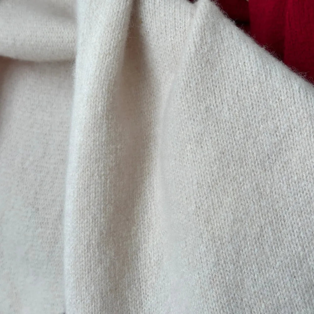 Driehoekige Wintersjaal van Wol voor Dames Gebreide Omslagdoek Effen Hoofddoek Warme Herfst Winter Accessoire | Sulvida
