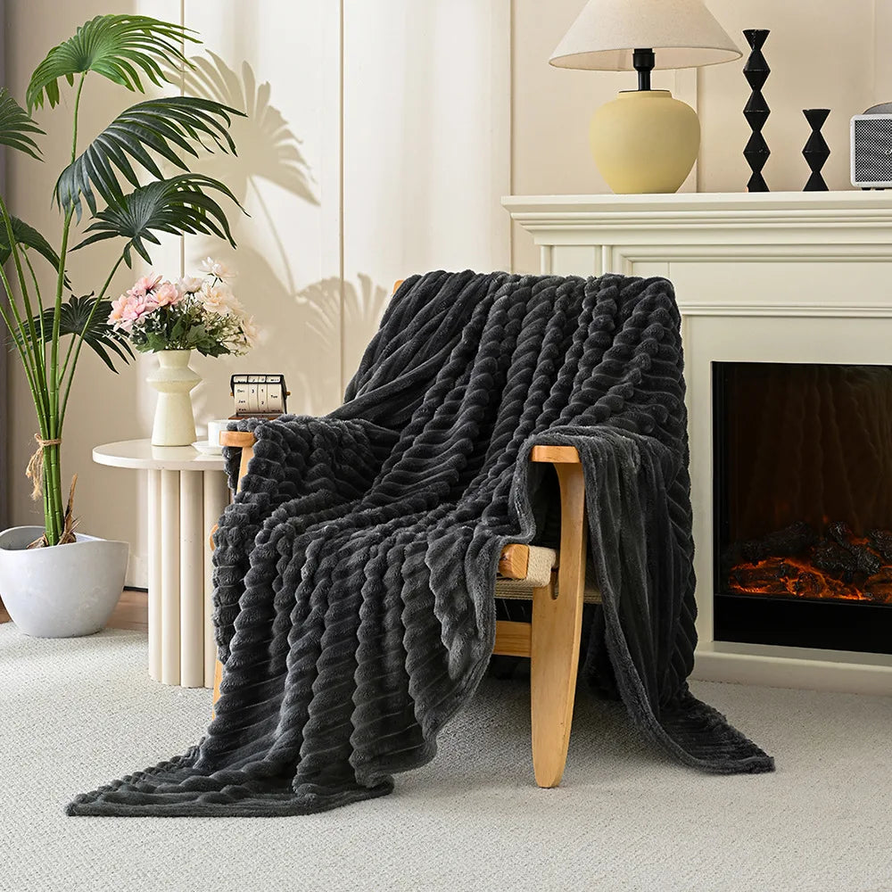 Zachte Fluwelen Plaid Polyester Woonkamer Bank Overtrek Warmhoudend Sofa Deken Winter Hygge Decoratief | Sulvida
