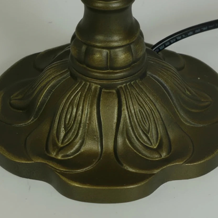 Vintage Tafellamp Gekleurd Glas Hars Voet Drukknop E27 Bureau Nachtkastje Sfeervol Retro Woonkamer Design | Sulvida