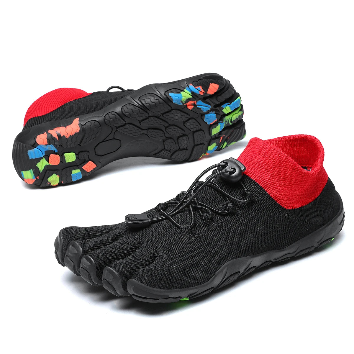 Waterschoenen met teenseparatie zwart grijs unisex strand zwembad yoga hardlopen watersport lichtgewicht | Sulvida