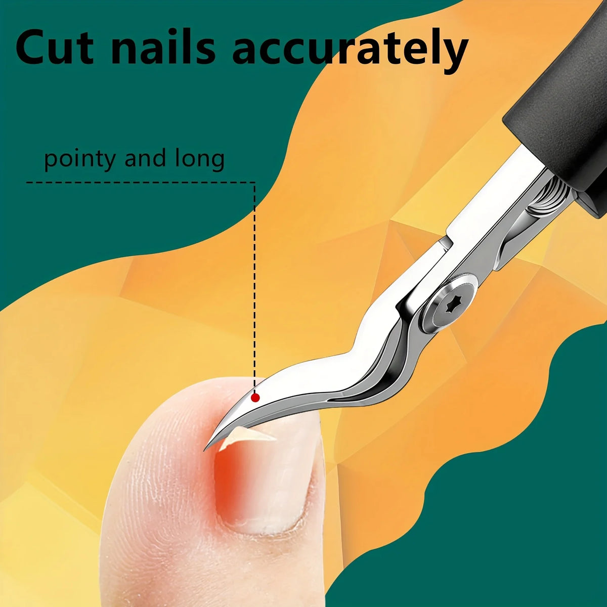 Coupe-ongles pour orteils en acier inoxydable, lame dentelée, ongles épais, pédicure, soins personnels | Sulvida