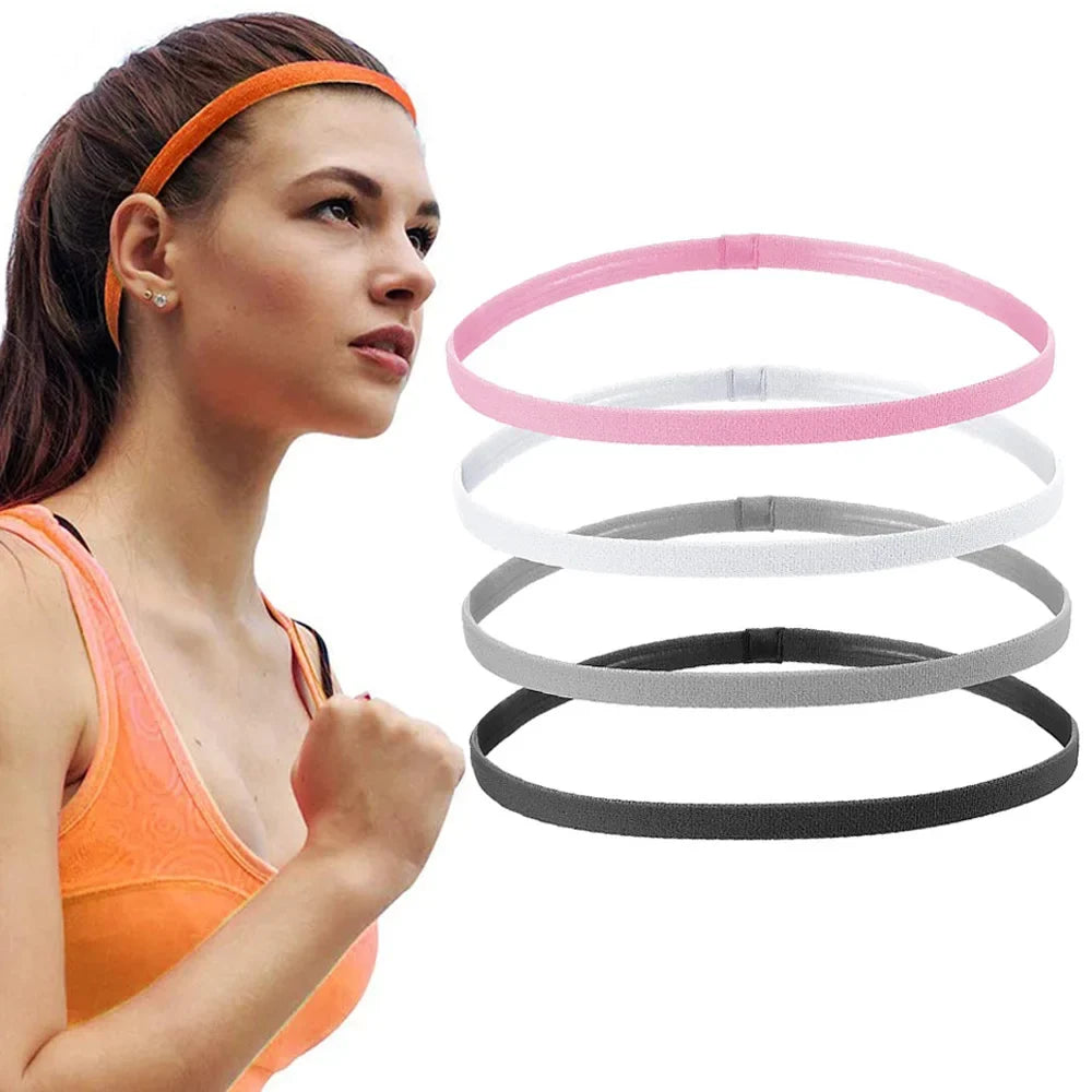 Elastische Sporthaarbanden Set 4 Stuks Antislip Stretch Fitness Haarbanden Dames Training Yoga Hardlopen | Sulvida