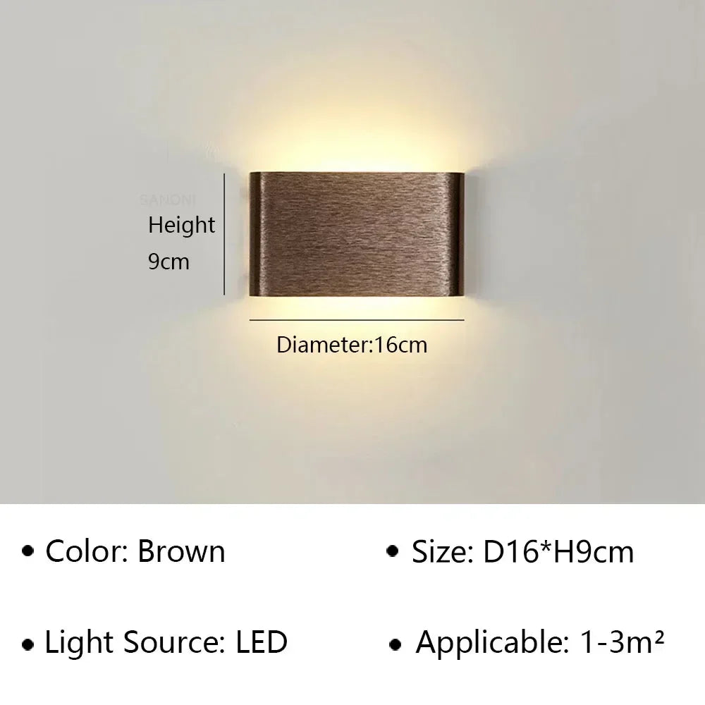 LED Wandlamp Moderne Rechthoek 30cm Warm Wit Sfeervol voor Slaapkamer Hal Badkamer Woonkamer Verlichting | Sulvida