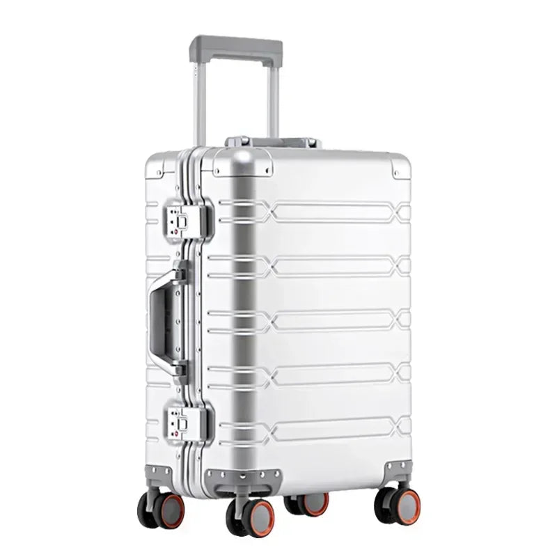 Reiskoffer aluminium met 360° wielen TSA-slot handbagage trolley zakelijk lichtgewicht duurzaam reizen | Sulvida
