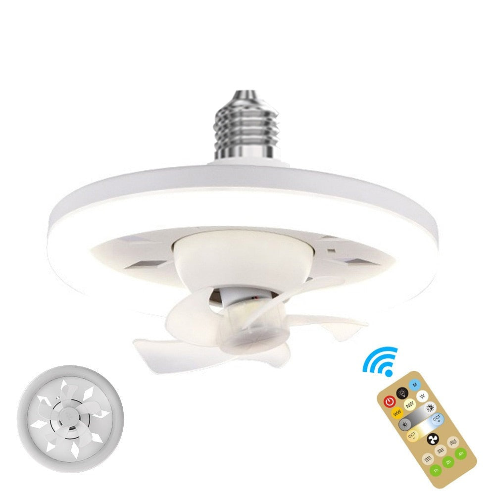 Ventilator Plafondlamp met 360° Draaibare Koppen en Dimfunctie voor Optimale Luchtcirculatie en Sfeer | Sulvida