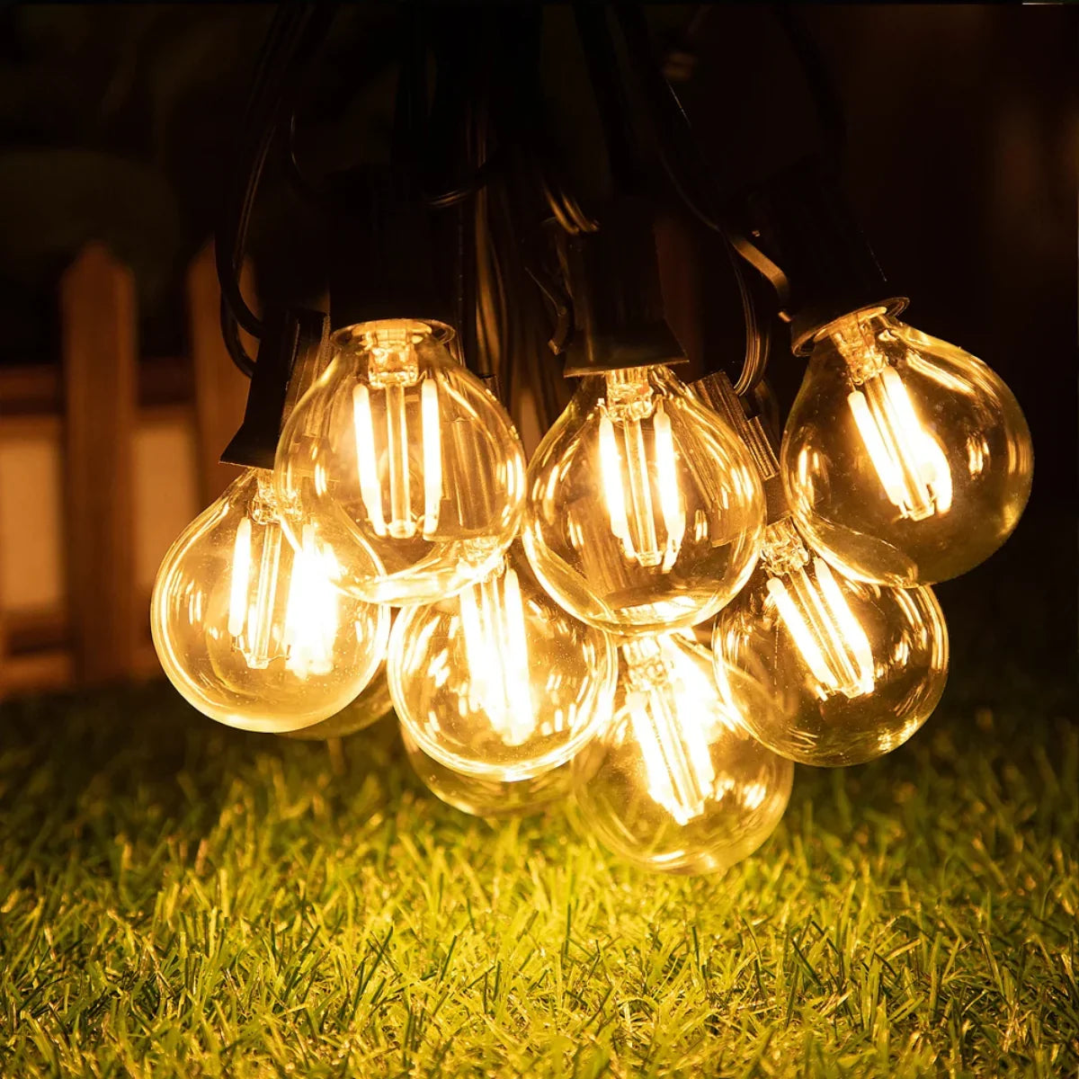 Solar Lichtslinger Tuinverlichting 9 of 15 Meter LED Warmwit Buitenverlichting Buiten Sfeerverlichting | Sulvida