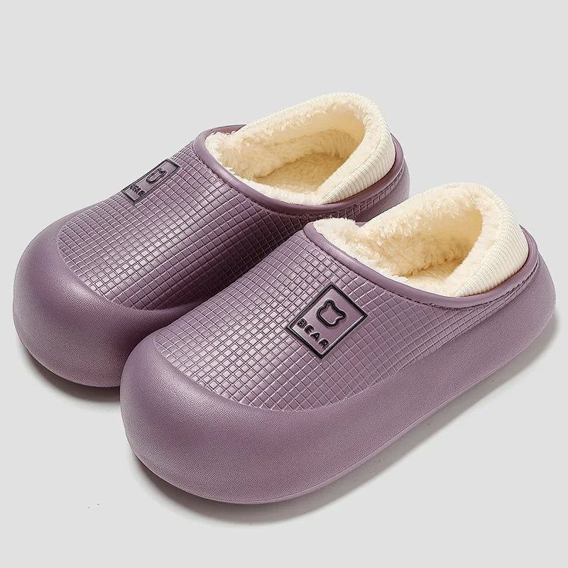 Waterdichte Pantoffels met Berendesign Unisex Pluche Huisslippers Antislip Gevoerde Sloffen Indoor Warm Comfort | Sulvida