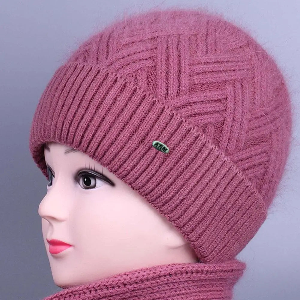 Gebreide Wintermuts Dames met Fleecevoering Warme Hoofdbedekking Omslagrand Koud Weer Winter Accessoire | Sulvida