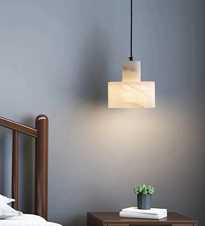 Hanglamp Albast Steen Rond Natuurlijk Licht Woonkamer Slaapkamer Eetkamer Warm Modern Design Sfeerverlichting | Sulvida