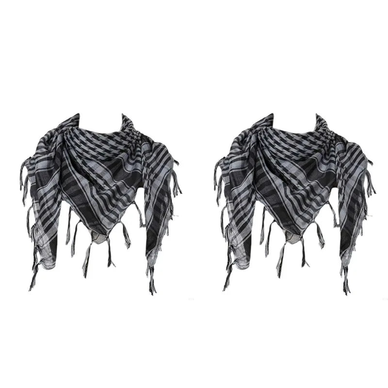 Tactische Shemagh Woestijnsjaal Geruit Katoen 100x100 cm Hoofddoek Hals Mannen Vrouwen Sport Outdoor | Sulvida