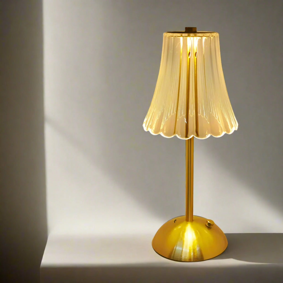 Oplaadbare Kristallen Tafellamp Draadloos Dimbaar LED Touch Control Goud IJzer Sfeerlamp Klein Medium Groot | Sulvida