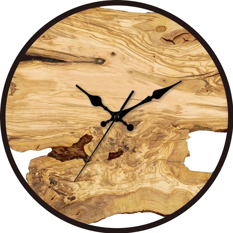 Wandklok Acryl en Hout Stil Uurwerk Moderne Klok Woonkamer Kantoor Decoratief Ø30 cm Wanddecoratie Design | Sulvida