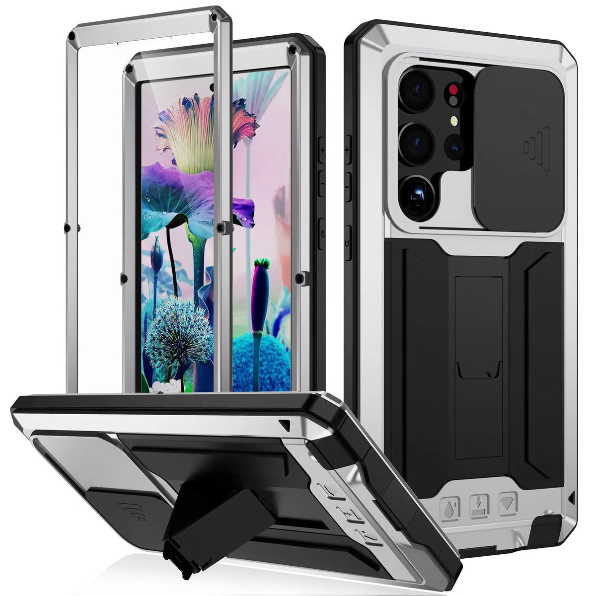 Étui à 360 degrés avec protecteur d’écran intégré pour Samsung Galaxy S23 Ultra | Sulvida