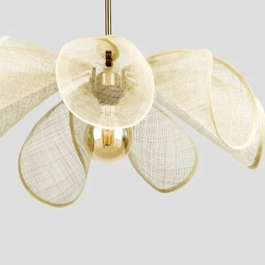 Hanglamp Linnen Kap Messing Frame Warm Licht E27 Eetkamer Woonkamer Slaapkamer Elegant Design Sfeerverlichting | Sulvida