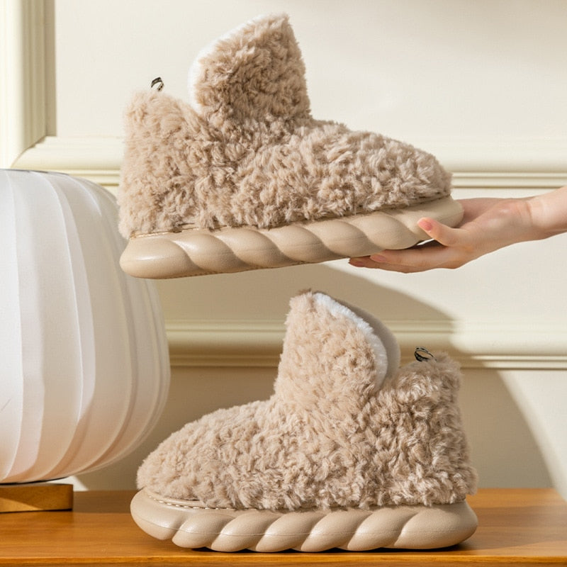 Warme Pluchen Dames Huisschoenen Antislip Comfortabel Zacht Gevoerd Pantoffels voor Thuis Winter Indoor | Sulvida