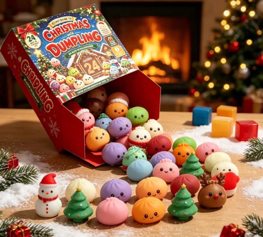 Kerst Adventskalender Knuffel 24 Dagen Broodjes Verrassing Feestdagen Decoratie Bureauaccessoire Cadeau | Sulvida