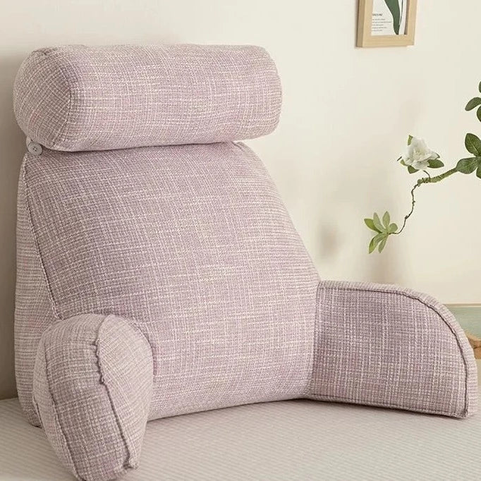 Ergonomisch Leeskussen met Verstelbaar Hoofdsteun en Handige Zijzak voor Optimaal Comfort in Bed en op de Bank | Sulvida
