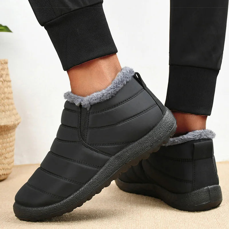 Bottes d’hiver doublées pour homme, imperméables, avec semelle antidérapante, confortables et chaudes pour un usage quotidien en extérieur | Sulvida