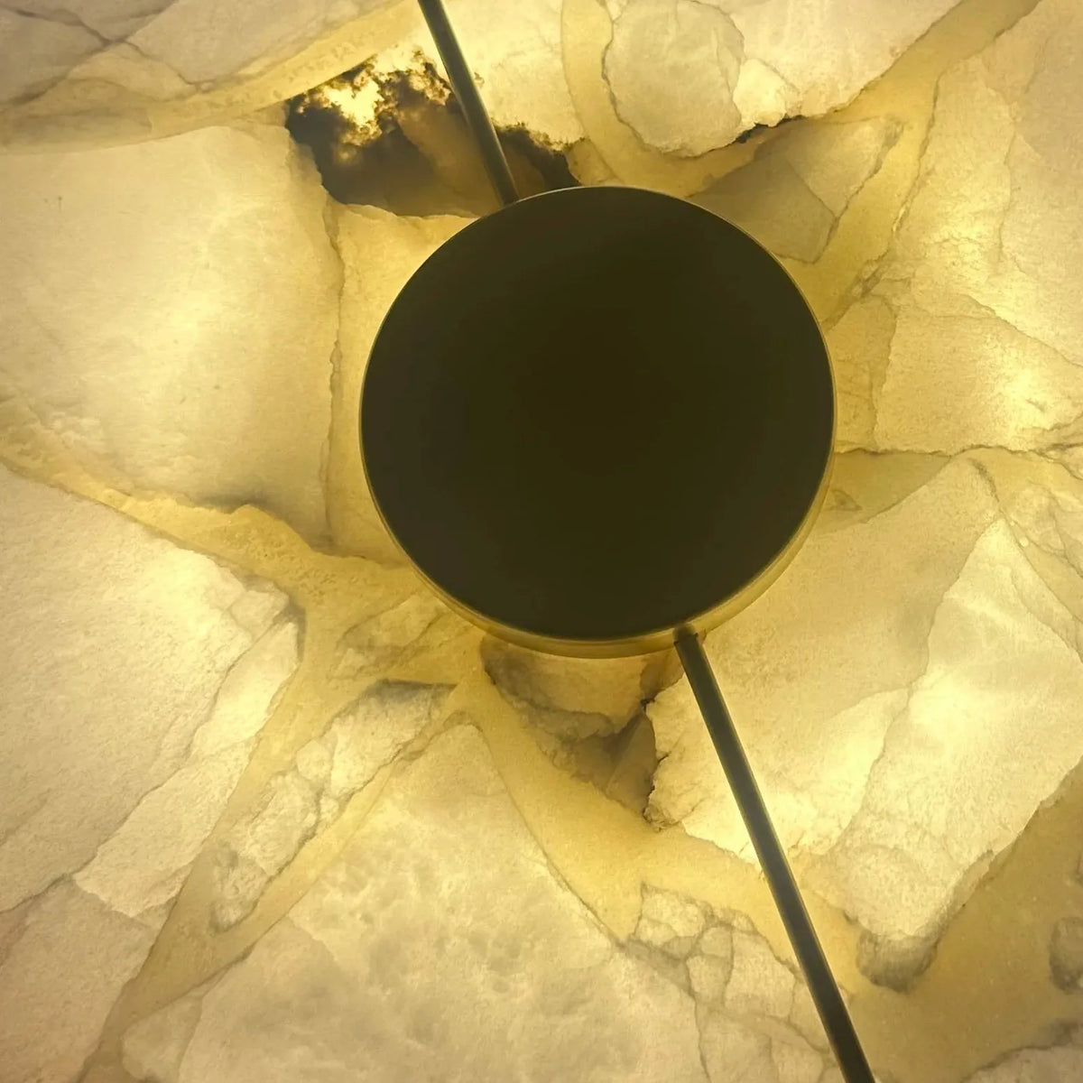 Ronde Wandlamp Natuursteen met Geïntegreerde LED Verlichting voor Slaapkamer Woonkamer Studeerkamer en Gang | Sulvida