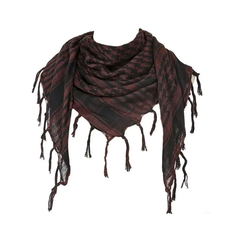 Tactische Shemagh Woestijnsjaal Geruit Katoen 100x100 cm Hoofddoek Hals Mannen Vrouwen Sport Outdoor | Sulvida