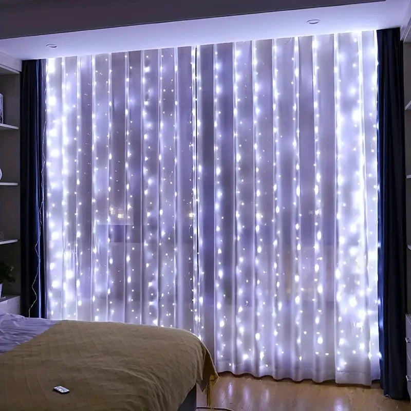 LED Gordijnverlichting met Afstandsbediening USB Zilverkleurig Draad Sfeerlicht Slaapkamer Decoratie | Sulvida