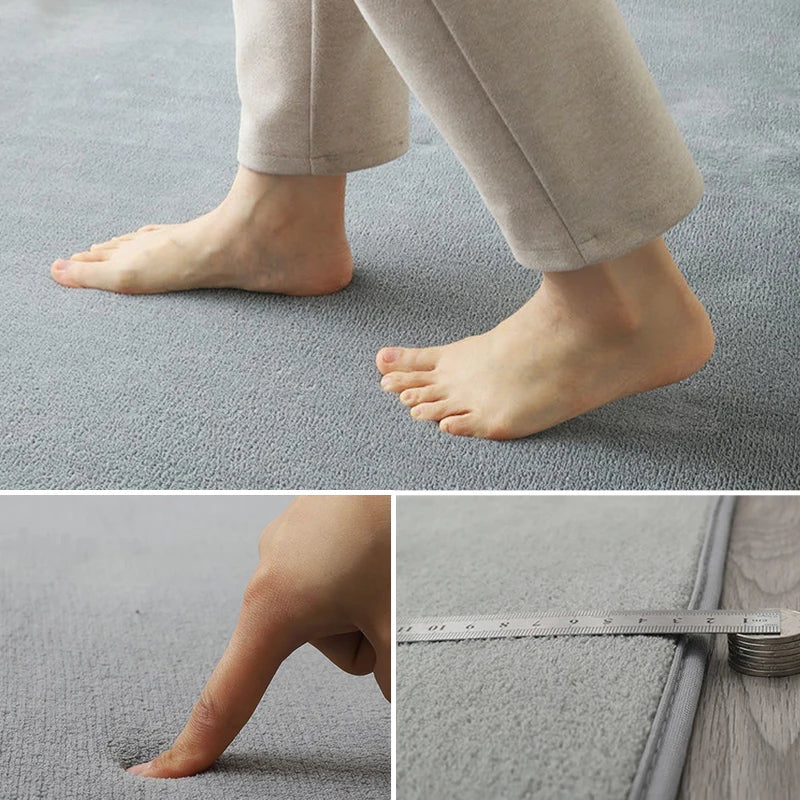 Fluweelzacht Vloerkleed Antislip Rechthoekig Koraalfluweel Woonkamer Slaapkamer Decoratief Zacht Tapijt | Sulvida