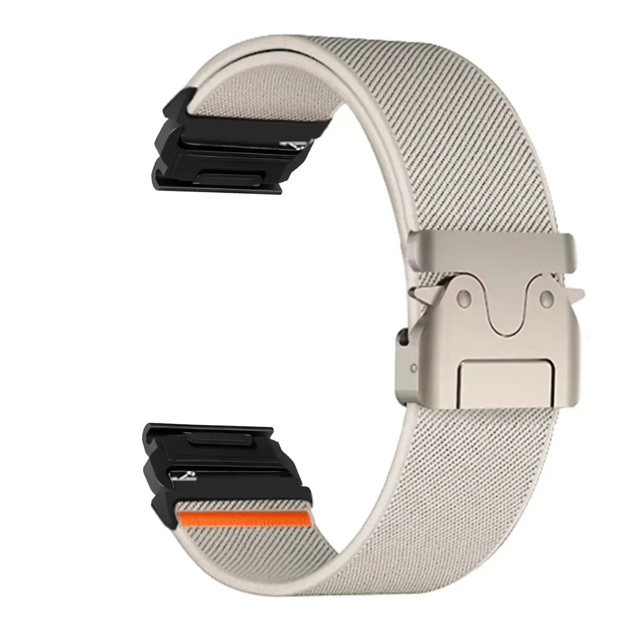 Bracelet de montre en nylon 22-26 mm style militaire Garmin résistant à l’usure, réglable, noir, gris, vert, unisexe, sportif | Sulvida