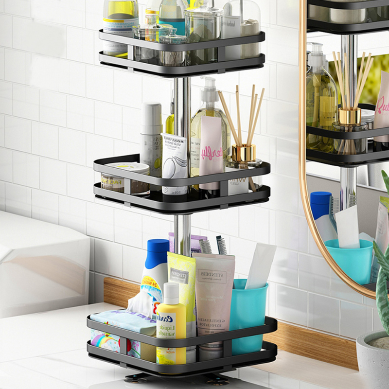 360° drehbarer Universal-Organizer mit verstellbaren Ebenen – platzsparendes und effizientes Aufbewahrungssystem | Sulvida