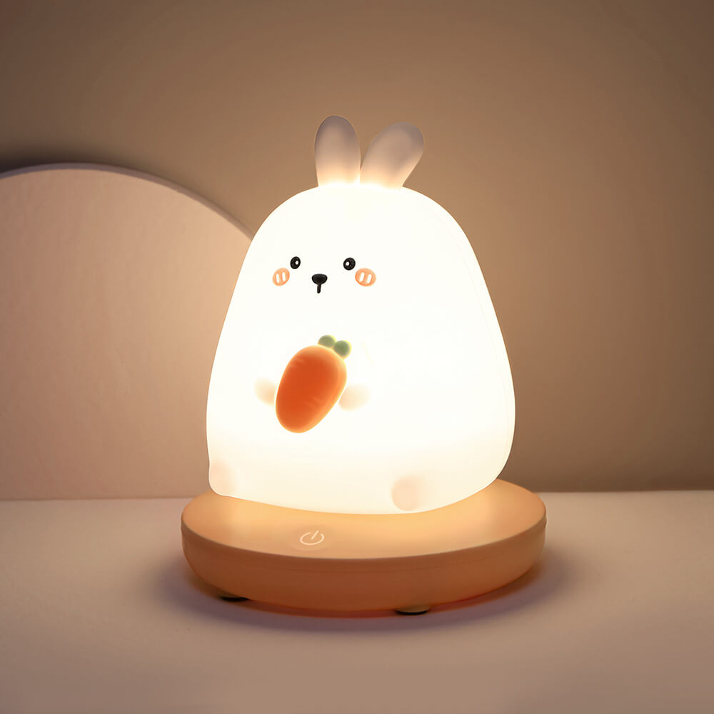 LED Nachtlampje Dierenfiguur Siliconen | Tijger Konijn Panda Varken Touch Bediening Soft Glow Kinderkamer Cadeau | Sulvida
