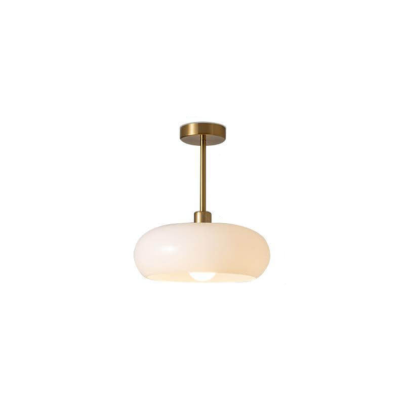 Glazen Hanglamp Bol Ø27cm Messing Pendant Light Eetkamer Woonkamer Hal Retro Ronde Plafondverlichting | Sulvida