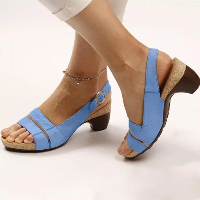 Orthopedische Dames Sandalen Leren Plateausandalen Voetsteun Comfortabel Zomerschoeisel Voor Dagelijks | Sulvida