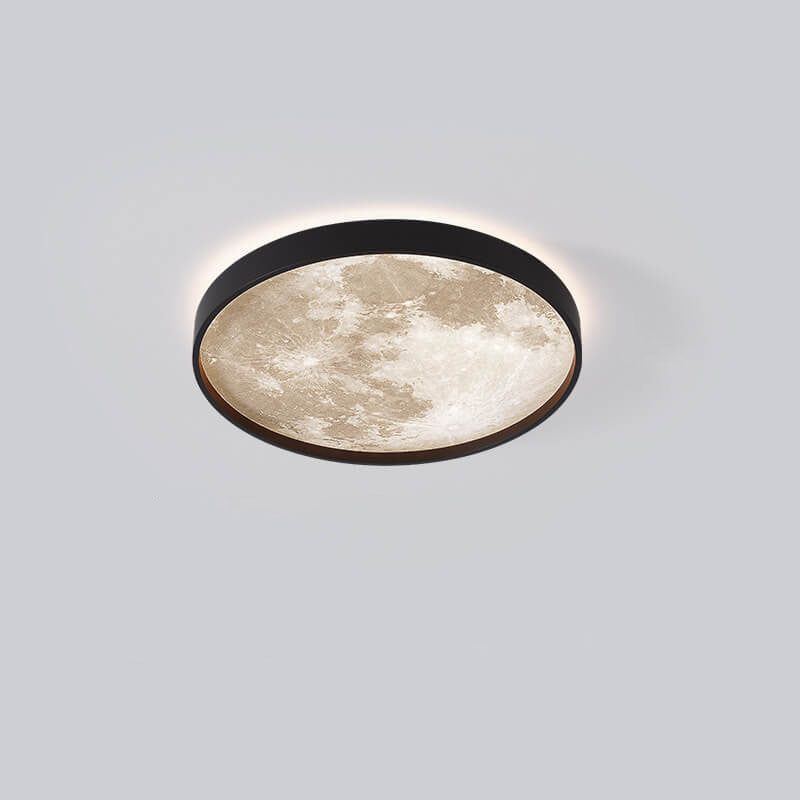 Ronde plafondlamp met LED ijzer acryl dimbaar zwart wit voor woonkamer slaapkamer moderne interieurverlichting | Sulvida