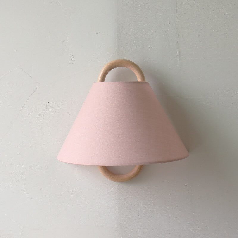 Wandlamp Massief Hout Halfronde Stoffen Kap Woonkamer Slaapkamer Sfeerverlichting Modern Design Warm Licht | Sulvida