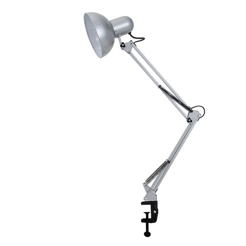 Verstelbare bureaulamp met clipbevestiging en zwenkarm voor slaapkamer werkkamer studeerkamer zwart wit | Sulvida