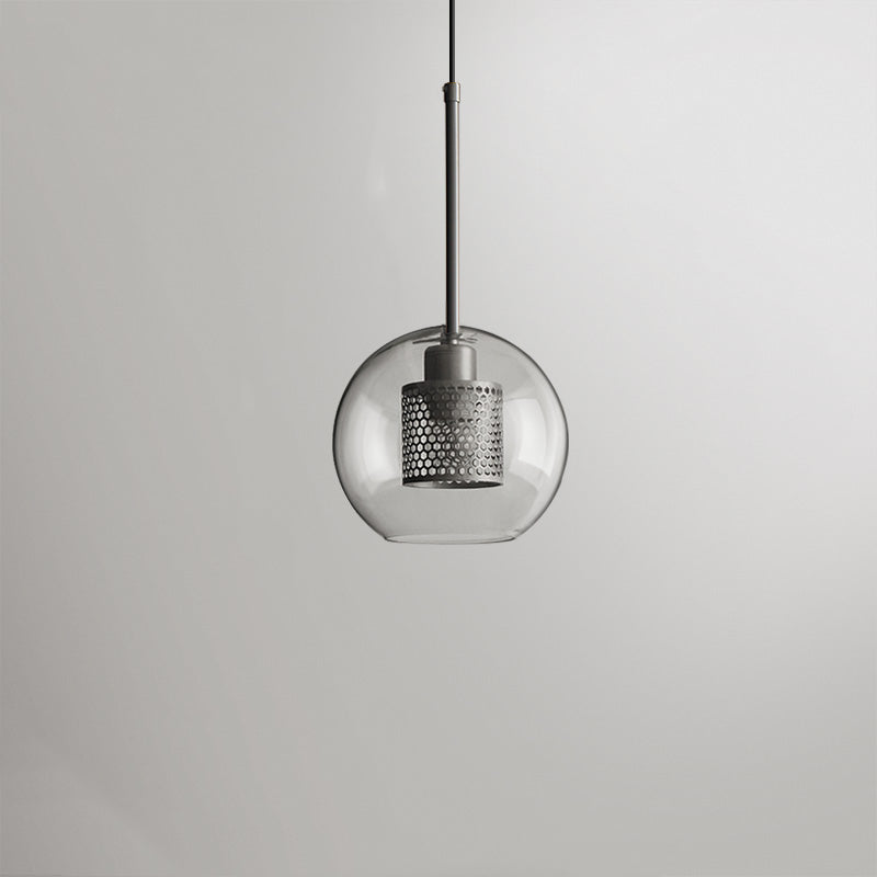 Glazen Hanglamp Bol Goud Cilinder Design Verlichting Woonkamer Eetkamer Slaapkamer Moderne Plafondlamp | Sulvida