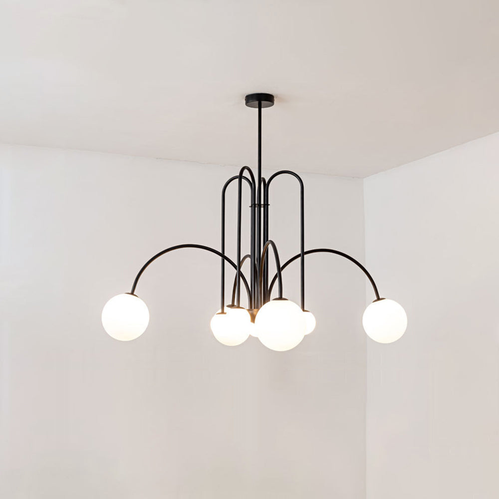 Hanglamp Vintage Metaal Glas Woonkamer Slaapkamer Instelbare Hoogte 6 8 12 Lichtbronnen Warm G9 Fitting | Sulvida