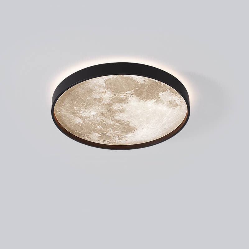 Ronde plafondlamp met LED ijzer acryl dimbaar zwart wit voor woonkamer slaapkamer moderne interieurverlichting | Sulvida