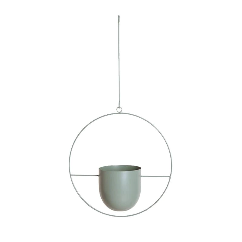 Geometrische Hangende Plantenpot IJzer Modern Goud Zwart Grijs Roze Groen Wit Cirkel Ovaal Kruidenhouder | Sulvida