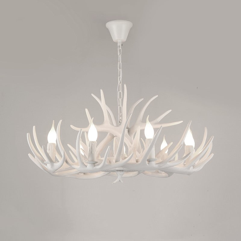 Kroonluchter Gewei Hars Metaal Vintage Rustiek Woonkamer Eetkamer Slaapkamer Hanglamp Landelijk Sfeerverlichting | Sulvida