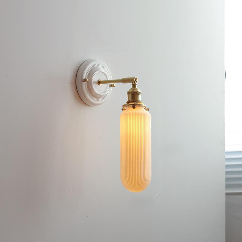 Wandlamp Keramiek met Messing Vintage Rond Armatuur Exclusief Lamp Woonkamer Gang Slaapkamer Chique Stijl | Sulvida