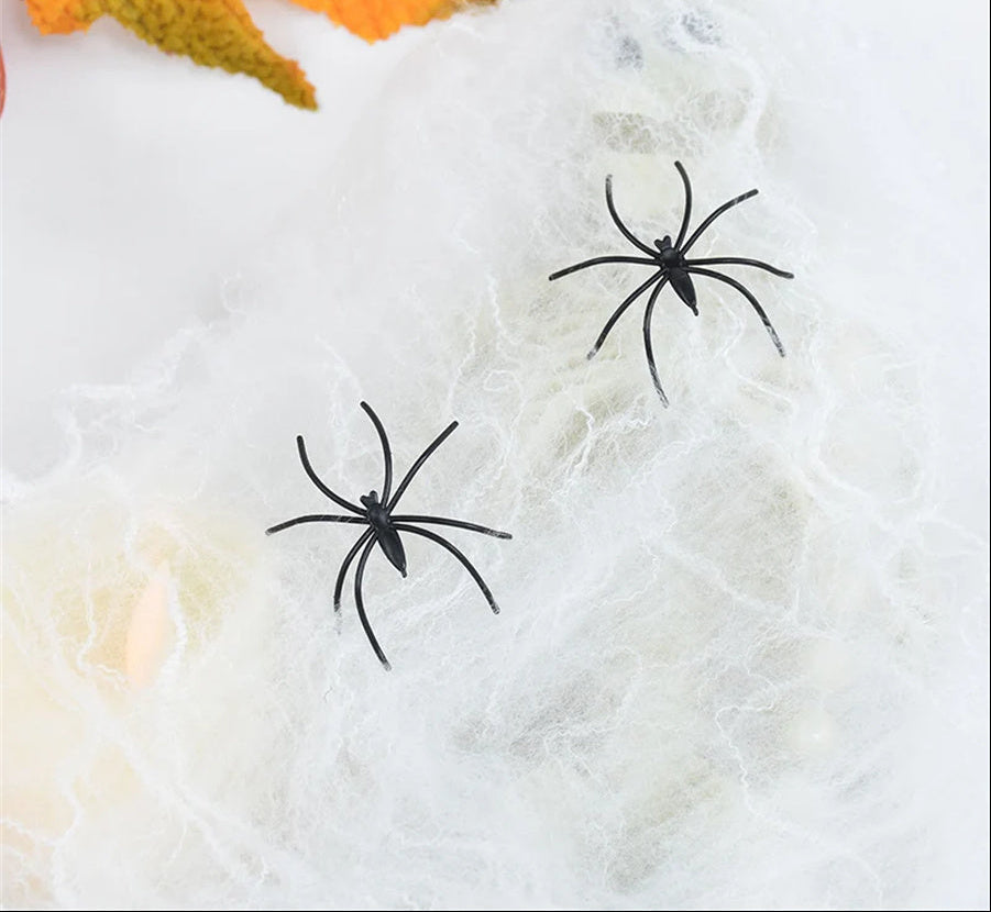 Rekbaar Spinnenwebdecor Wit – Kunstmatig Spinnenweb voor Halloween Decoratie Feest en Huisaccessoires | Sulvida