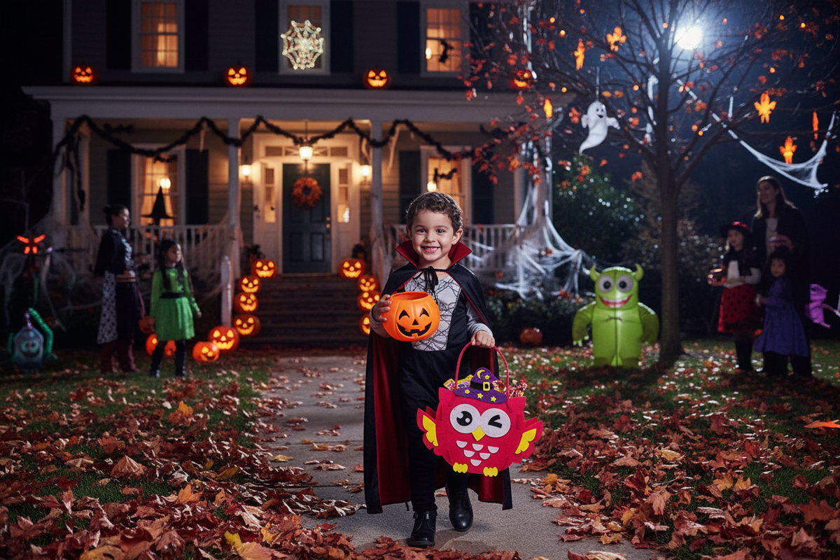 Vilten Snoeptas Knutselset Halloween Pompoen Vleermuis Spookhuis Kinderactiviteit Traktatie Feestje DIY | Sulvida