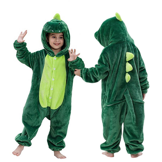 Kinderonesie Dierenpak Flanel Capybara Design met Capuchon Warm Loungen Verkleedkostuum Jongens Meisjes | Sulvida
