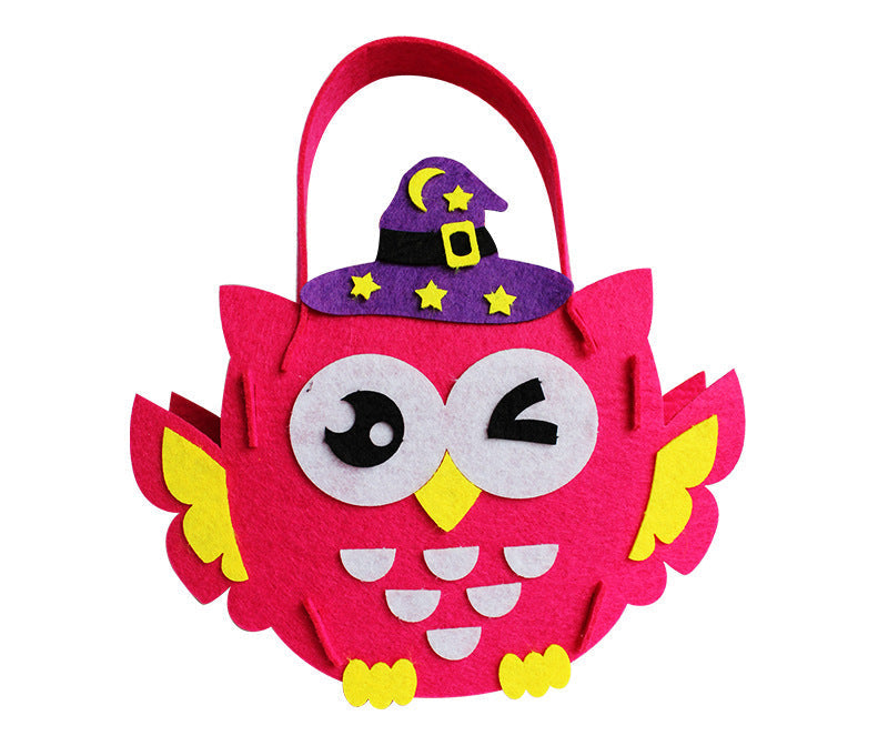 Vilten Snoeptas Knutselset Halloween Pompoen Vleermuis Spookhuis Kinderactiviteit Traktatie Feestje DIY | Sulvida