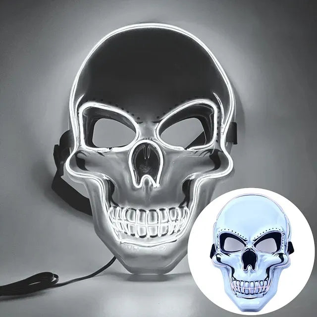 Verlicht Schedel Masker LED Volgelaat Halloween Cosplay Carnaval Feestartikelen Theater Mysterieus Griezel | Sulvida